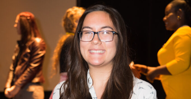 Jessica Doernte at her Wolverine Pathways graduation in 2018.
