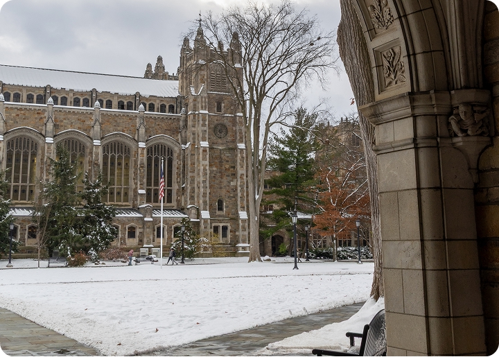 Winter Scene on Campus